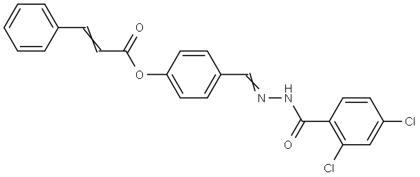 4-(2-(2,4-DICHLOROBENZOYL)CARBOHYDRAZONOYL)PHENYL 3-PHENYLACRYLATE Struktur