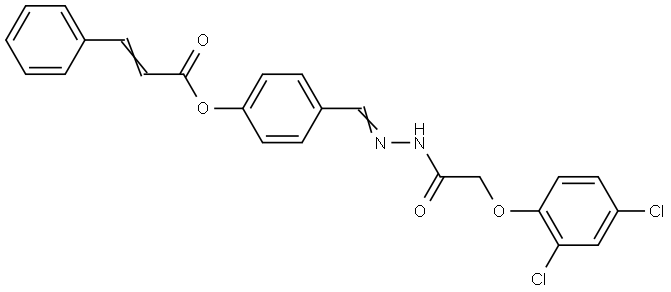 4-(2-((2,4-DICHLOROPHENOXY)ACETYL)CARBOHYDRAZONOYL)PHENYL 3-PHENYLACRYLATE Struktur