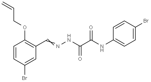 2-(2-(2-(ALLYLOXY)-5-BROMOBENZYLIDENE)HYDRAZINO)-N-(4-BR-PHENYL)-2-OXOACETAMIDE Struktur