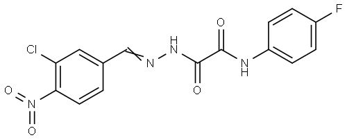 2-(2-(3-CHLORO-4-NITROBENZYLIDENE)HYDRAZINO)-N-(4-FLUOROPHENYL)-2-OXOACETAMIDE Struktur