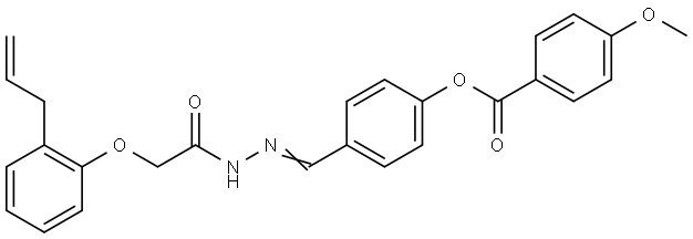 4-(2-((2-ALLYLPHENOXY)ACETYL)CARBOHYDRAZONOYL)PHENYL 4-METHOXYBENZOATE Struktur