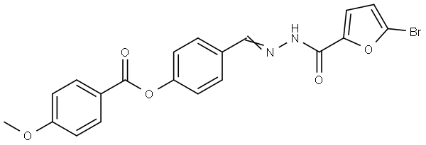 4-(2-(5-BROMO-2-FUROYL)CARBOHYDRAZONOYL)PHENYL 4-METHOXYBENZOATE Struktur