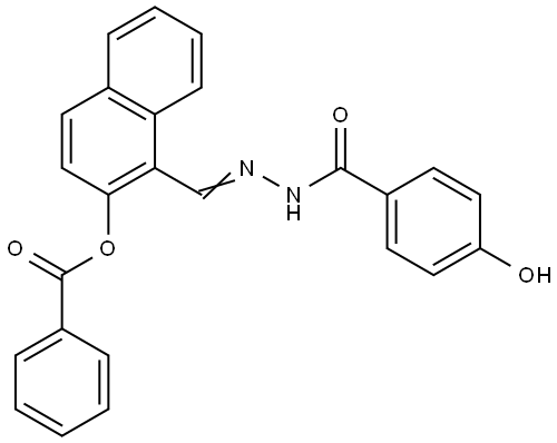 1-(2-(4-HYDROXYBENZOYL)CARBOHYDRAZONOYL)-2-NAPHTHYL BENZOATE Struktur