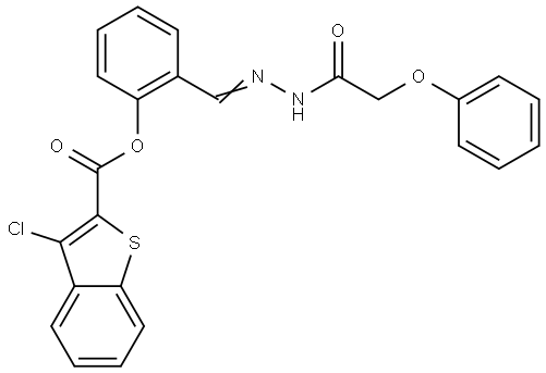 2-(2-(PHENOXYACETYL)CARBOHYDRAZONOYL)PH 3-CHLORO-1-BENZOTHIOPHENE-2-CARBOXYLATE Struktur