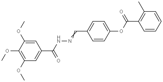 4-(2-(3,4,5-TRIMETHOXYBENZOYL)CARBOHYDRAZONOYL)PHENYL 2-METHYLBENZOATE Struktur