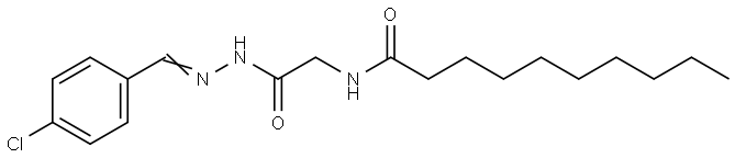 N-(2-(2-(4-CHLOROBENZYLIDENE)HYDRAZINO)-2-OXOETHYL)DECANAMIDE Struktur