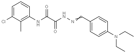 N-(3-CL-2-METHYL-PH)-2-(2-(4-(DIETHYLAMINO)BENZYLIDENE)HYDRAZINO)-2-OXOACETAMIDE Struktur