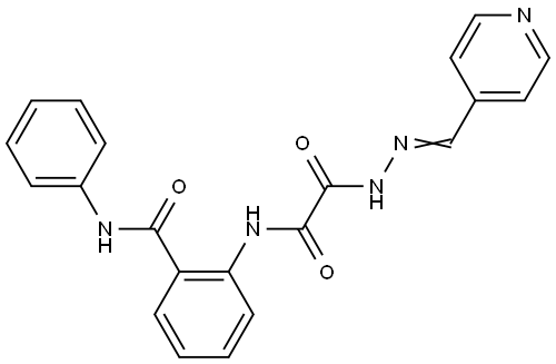 2-((OXO(2-(4-PYRIDINYLMETHYLENE)HYDRAZINO)ACETYL)AMINO)-N-PHENYLBENZAMIDE Struktur