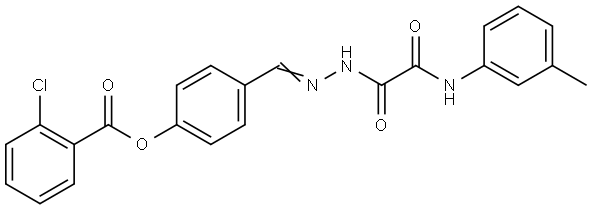 4-((2-(2-OXO-2-(3-TOLUIDINO)ACETYL)HYDRAZONO)METHYL)PHENYL 2-CHLOROBENZOATE Struktur