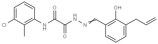 2-(2-(3-ALLYL-2-HO-BENZYLIDENE)HYDRAZINO)-N-(3-CL-2-METHYLPHENYL)-2-OXOACETAMIDE Struktur