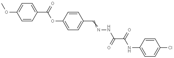 4-((2-(2-(4-CHLOROANILINO)-2-OXOACETYL)HYDRAZONO)ME)PHENYL 4-METHOXYBENZOATE Struktur