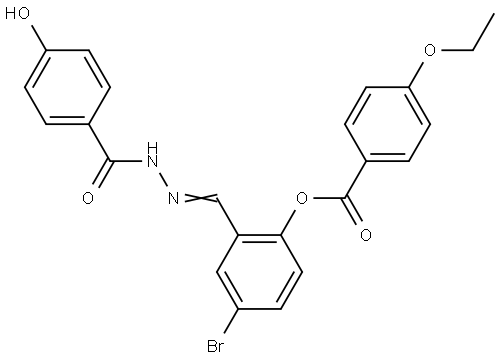 4-BROMO-2-(2-(4-HYDROXYBENZOYL)CARBOHYDRAZONOYL)PHENYL 4-ETHOXYBENZOATE Struktur