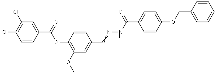 4-(2-(4-(BENZYLOXY)BENZOYL)CARBOHYDRAZONOYL)-2-METHOXY-PH 3,4-DICHLOROBENZOATE Struktur