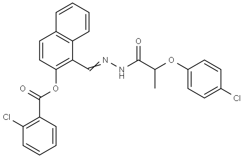 1-(2-(2-(4-CHLOROPHENOXY)PROPANOYL)CARBOHYDRAZONOYL)-2-NAPHTHYL 2-CHLOROBENZOATE Struktur