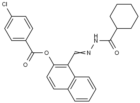 1-(2-(CYCLOHEXYLCARBONYL)CARBOHYDRAZONOYL)-2-NAPHTHYL 4-CHLOROBENZOATE Struktur