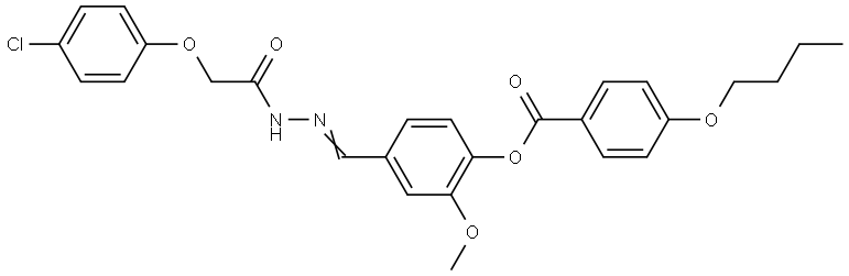 4-(2-((4-CHLOROPHENOXY)ACETYL)CARBOHYDRAZONOYL)-2-METHOXYPHENYL 4-BUTOXYBENZOATE Struktur