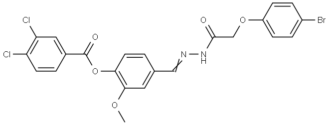 4-(2-((4-BROMOPHENOXY)AC)CARBOHYDRAZONOYL)-2-METHOXYPHENYL 3,4-DICHLOROBENZOATE Struktur