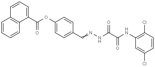 4-(2-((2,5-DICHLOROANILINO)(OXO)ACETYL)CARBOHYDRAZONOYL)PHENYL 1-NAPHTHOATE Struktur