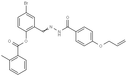 2-(2-(4-(ALLYLOXY)BENZOYL)CARBOHYDRAZONOYL)-4-BROMOPHENYL 2-METHYLBENZOATE Struktur