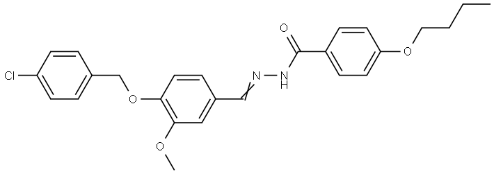 4-BUTOXY-N'-(4-((4-CHLOROBENZYL)OXY)-3-METHOXYBENZYLIDENE)BENZOHYDRAZIDE Struktur