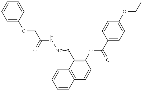 1-(2-(PHENOXYACETYL)CARBOHYDRAZONOYL)-2-NAPHTHYL 4-ETHOXYBENZOATE Struktur