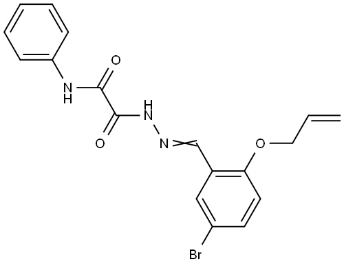 2-(2-(2-(ALLYLOXY)-5-BROMOBENZYLIDENE)HYDRAZINO)-2-OXO-N-PHENYLACETAMIDE Struktur