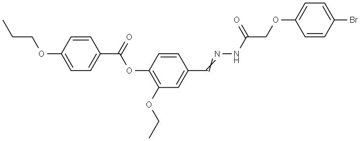 4-(2-((4-BROMOPHENOXY)ACETYL)CARBOHYDRAZONOYL)-2-ETHOXYPHENYL 4-PROPOXYBENZOATE Struktur