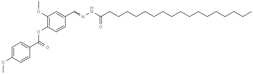 2-METHOXY-4-(2-STEAROYLCARBOHYDRAZONOYL)PHENYL 4-METHOXYBENZOATE Struktur