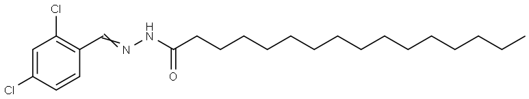 N'-(2,4-DICHLOROBENZYLIDENE)HEXADECANOHYDRAZIDE Struktur