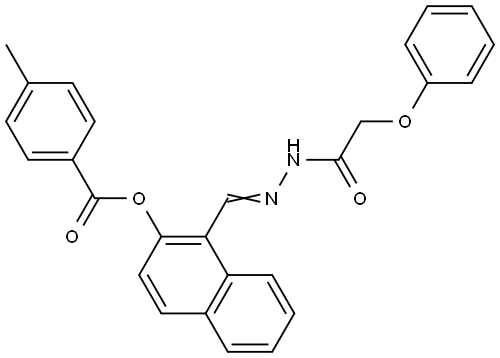 1-(2-(PHENOXYACETYL)CARBOHYDRAZONOYL)-2-NAPHTHYL 4-METHYLBENZOATE Struktur