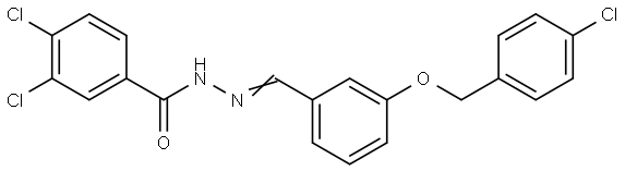 3,4-DICHLORO-N'-(3-((4-CHLOROBENZYL)OXY)BENZYLIDENE)BENZOHYDRAZIDE Struktur