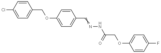 N'-(4-((4-CHLOROBENZYL)OXY)BENZYLIDENE)-2-(4-FLUOROPHENOXY)ACETOHYDRAZIDE Struktur