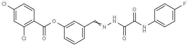 3-(2-((4-FLUOROANILINO)(OXO)ACETYL)CARBOHYDRAZONOYL)PHENYL 2,4-DICHLOROBENZOATE Struktur