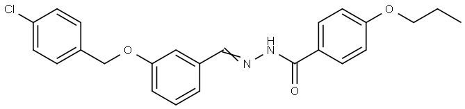 N'-(3-((4-CHLOROBENZYL)OXY)BENZYLIDENE)-4-PROPOXYBENZOHYDRAZIDE Struktur