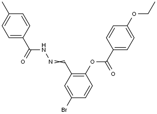 4-BROMO-2-(2-(4-METHYLBENZOYL)CARBOHYDRAZONOYL)PHENYL 4-ETHOXYBENZOATE Struktur