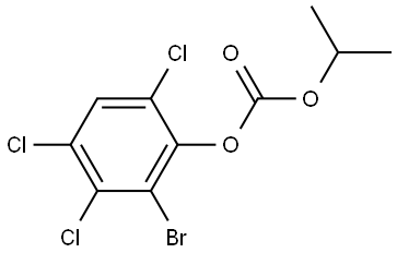 2-BROMO-3,4,6-TRICHLOROPHENYL ISOPROPYL CARBONATE Struktur