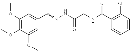 2-CHLORO-N-(2-OXO-2-(2-(3,4,5-TRIMETHOXYBENZYLIDENE)HYDRAZINO)ETHYL)BENZAMIDE Struktur