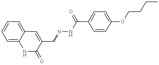 4-BUTOXY-N'-((2-OXO-1,2-DIHYDRO-3-QUINOLINYL)METHYLENE)BENZOHYDRAZIDE Struktur