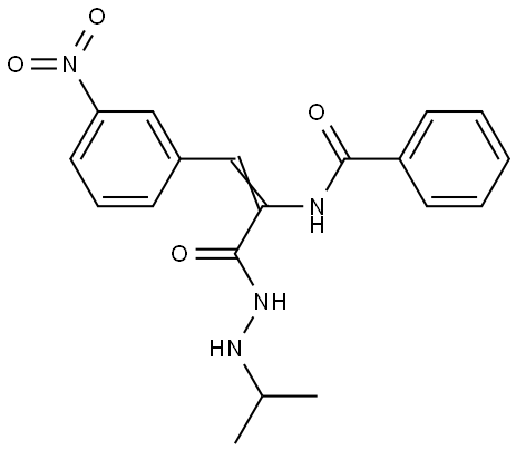 N-(1-((2-ISOPROPYLHYDRAZINO)CARBONYL)-2-(3-NITROPHENYL)VINYL)BENZAMIDE Struktur