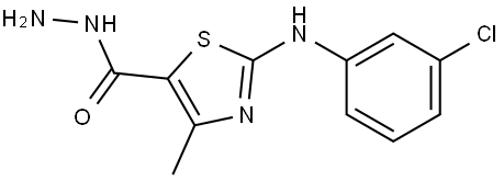 2-(3-CHLOROANILINO)-4-METHYL-1,3-THIAZOLE-5-CARBOHYDRAZIDE Struktur