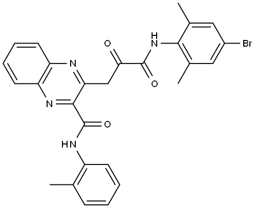 3-[3-(4-BROMO-2,6-DIMETHYLANILINO)-2,3-DIOXOPROPYL]-N-(2-METHYLPHENYL)-2-QUINOXALINECARBOXAMIDE Struktur