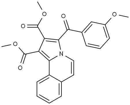 Pyrrolo[2,1-a]isoquinoline-1,2-dicarboxylic acid, 3-(3-methoxybenzoyl)-, 1,2-dimethyl ester Struktur