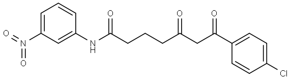 7-(4-CHLOROPHENYL)-N-(3-NITROPHENYL)-5,7-DIOXOHEPTANAMIDE Struktur