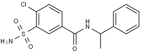 3-(AMINOSULFONYL)-4-CHLORO-N-(1-PHENYLETHYL)BENZAMIDE Struktur