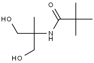 N-(2-HYDROXY-1-(HYDROXYMETHYL)-1-METHYLETHYL)-2,2-DIMETHYLPROPANAMIDE Struktur