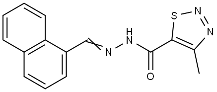 4-METHYL-N'-(1-NAPHTHYLMETHYLENE)-1,2,3-THIADIAZOLE-5-CARBOHYDRAZIDE Struktur