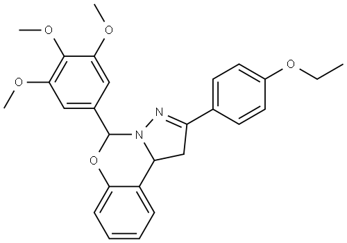 2-(4-ETHOXY-PH)5-(3,4,5-TRI-MEO-PH)-1,10B-DIHYDROPYRAZOLO(1,5-C)(1,3)BENZOXAZINE Struktur