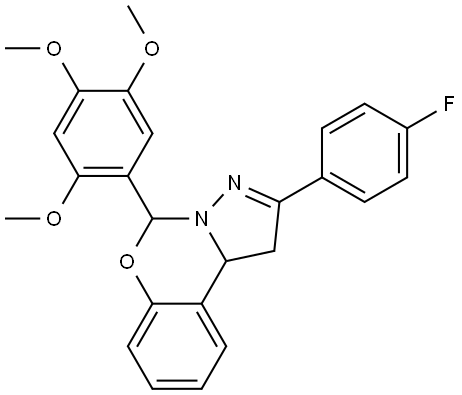 2-(4-F-PH)-5-(2,4,5-TRIMETHOXY-PH)-1,10B-DIHYDROPYRAZOLO(1,5-C)(1,3)BENZOXAZINE Struktur