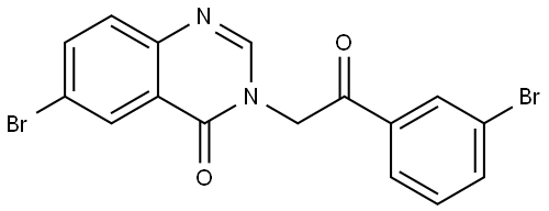 6-BROMO-3-(2-(3-BROMOPHENYL)-2-OXOETHYL)-4(3H)-QUINAZOLINONE Struktur