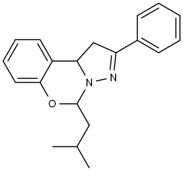 5-ISOBUTYL-2-PHENYL-1,10B-DIHYDROPYRAZOLO(1,5-C)(1,3)BENZOXAZINE Struktur